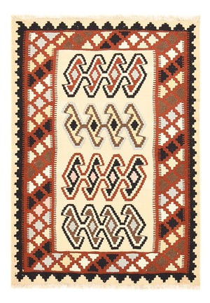 Kelim-tæppe - orientalsk - 148 x 105 cm - flerfarvet