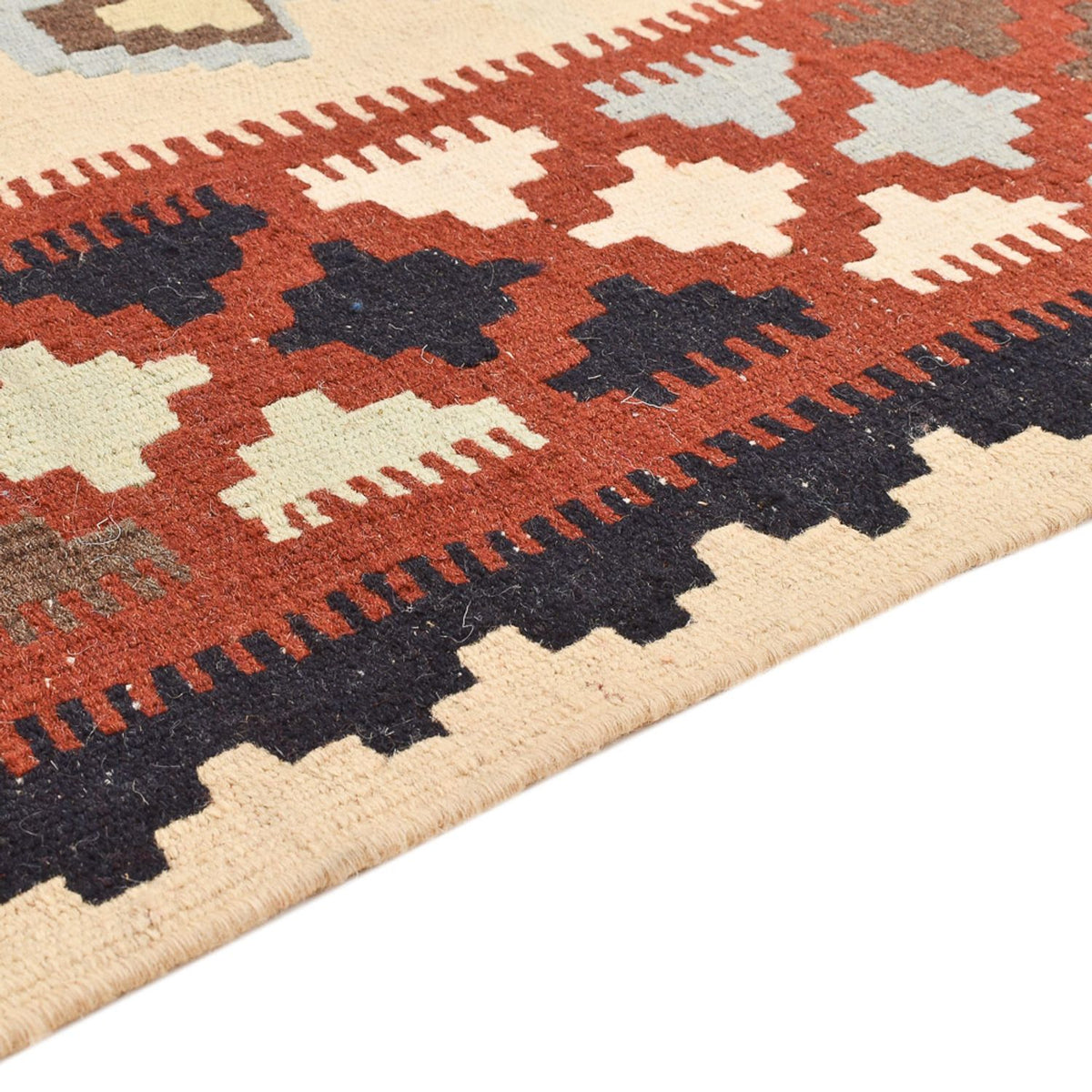 Kelim-tæppe - orientalsk - 148 x 105 cm - flerfarvet