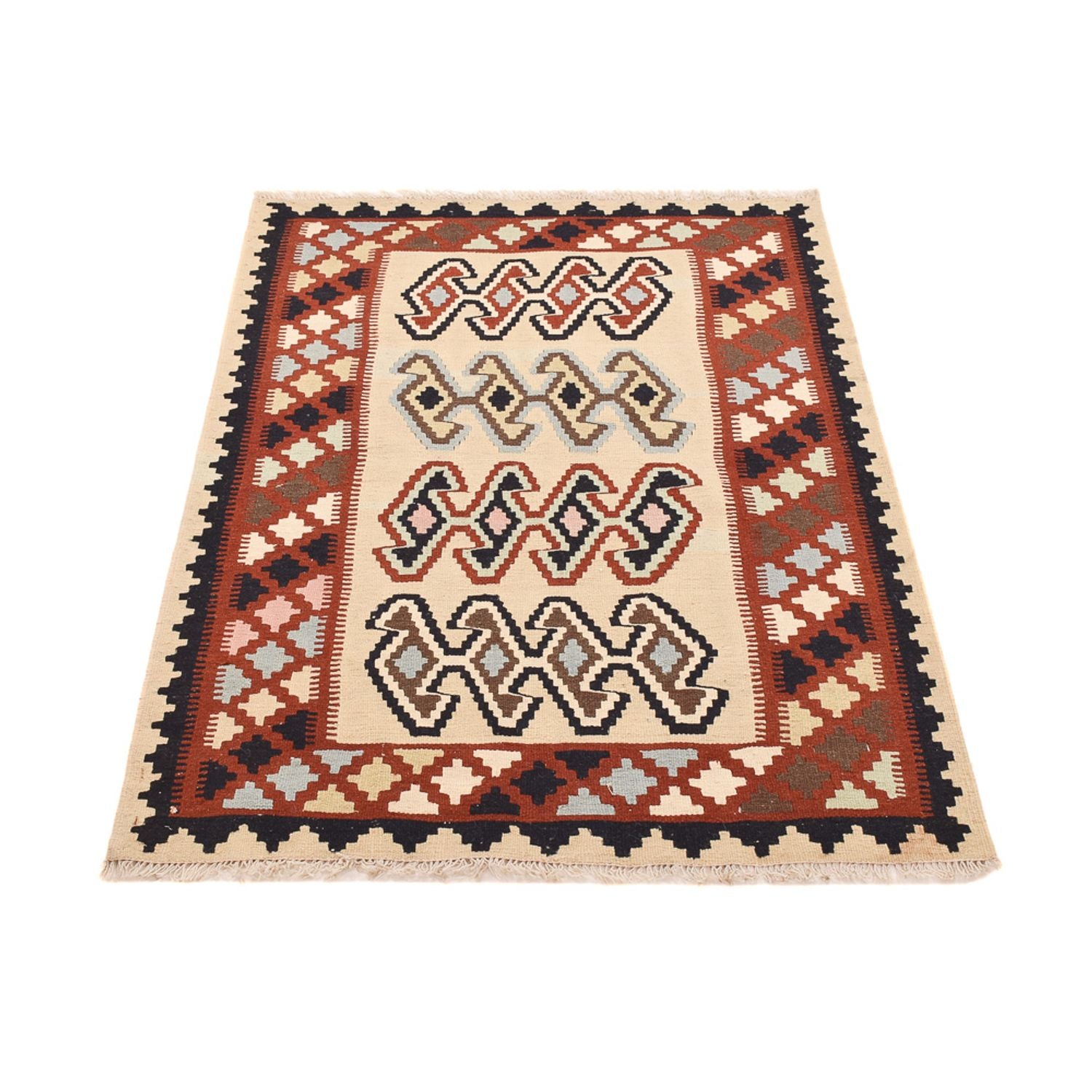 Kelim-tæppe - orientalsk - 148 x 105 cm - flerfarvet