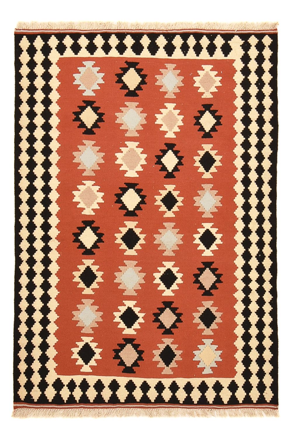 Kelim-tæppe - orientalsk - 147 x 100 cm - flerfarvet