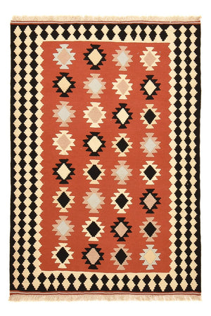 Kelim-tæppe - orientalsk - 147 x 100 cm - flerfarvet