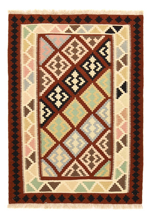 Kelim-tæppe - orientalsk - 144 x 103 cm - flerfarvet