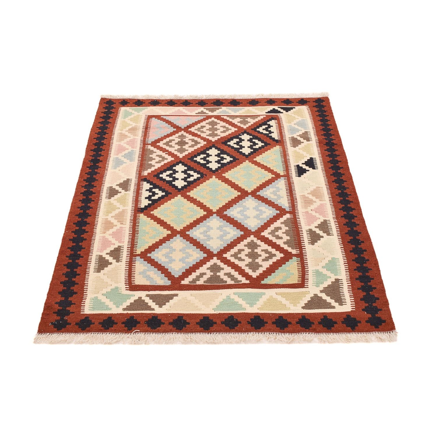 Kelim-tæppe - orientalsk - 144 x 103 cm - flerfarvet