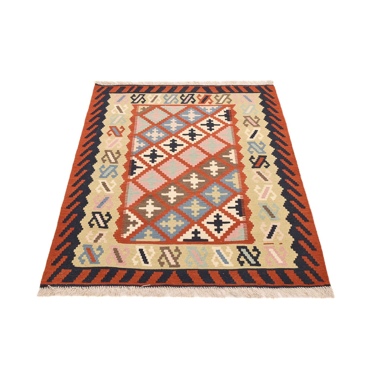 Kelim-tæppe - orientalsk - 140 x 104 cm - flerfarvet