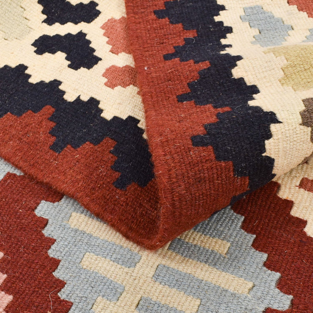 Kelim-tæppe - orientalsk - 147 x 103 cm - flerfarvet