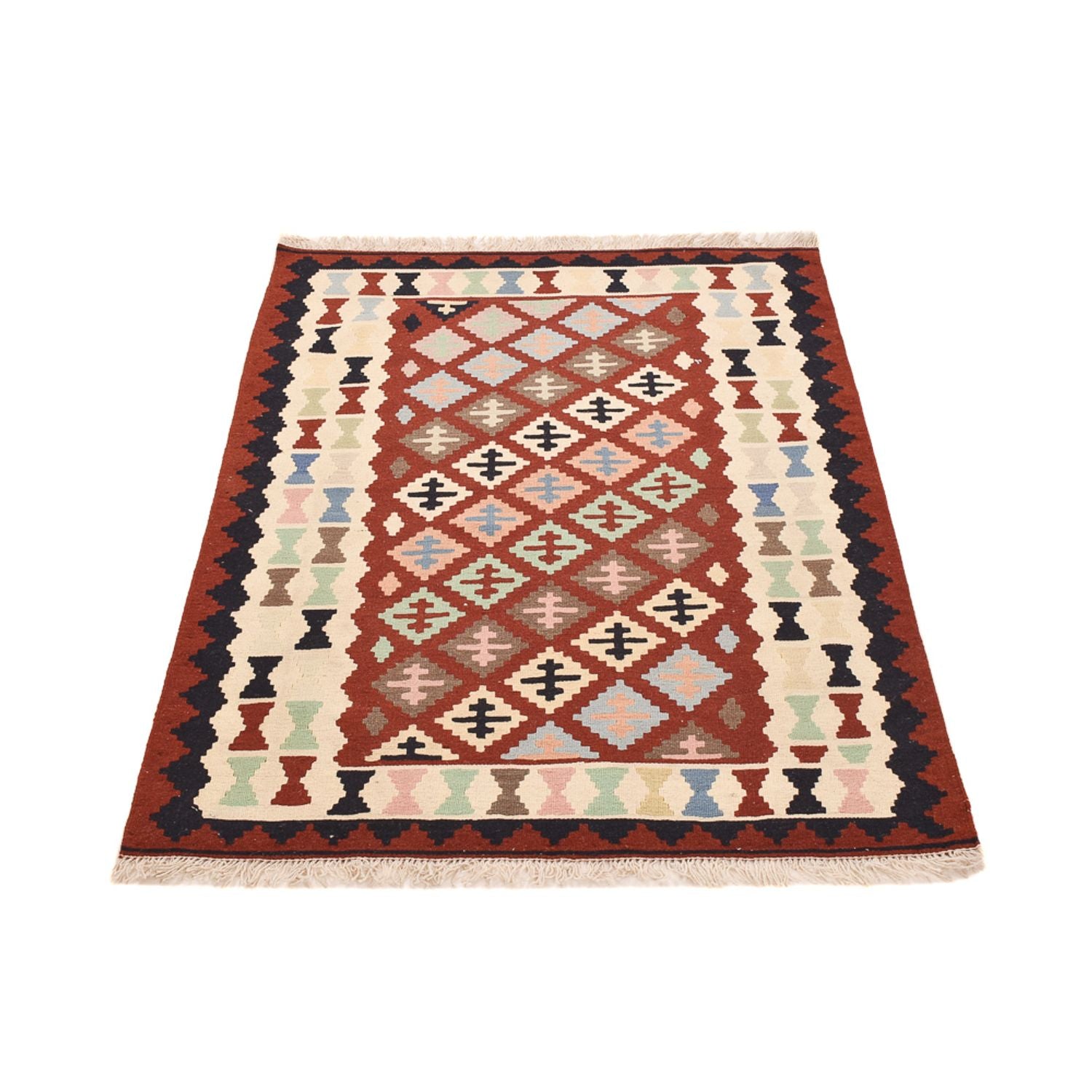 Kelim-tæppe - orientalsk - 148 x 110 cm - flerfarvet
