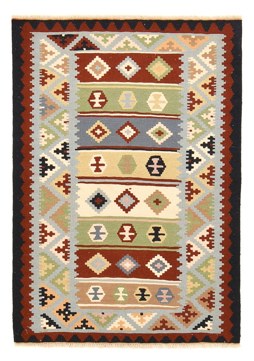 Kelim-tæppe - orientalsk - 146 x 103 cm - flerfarvet