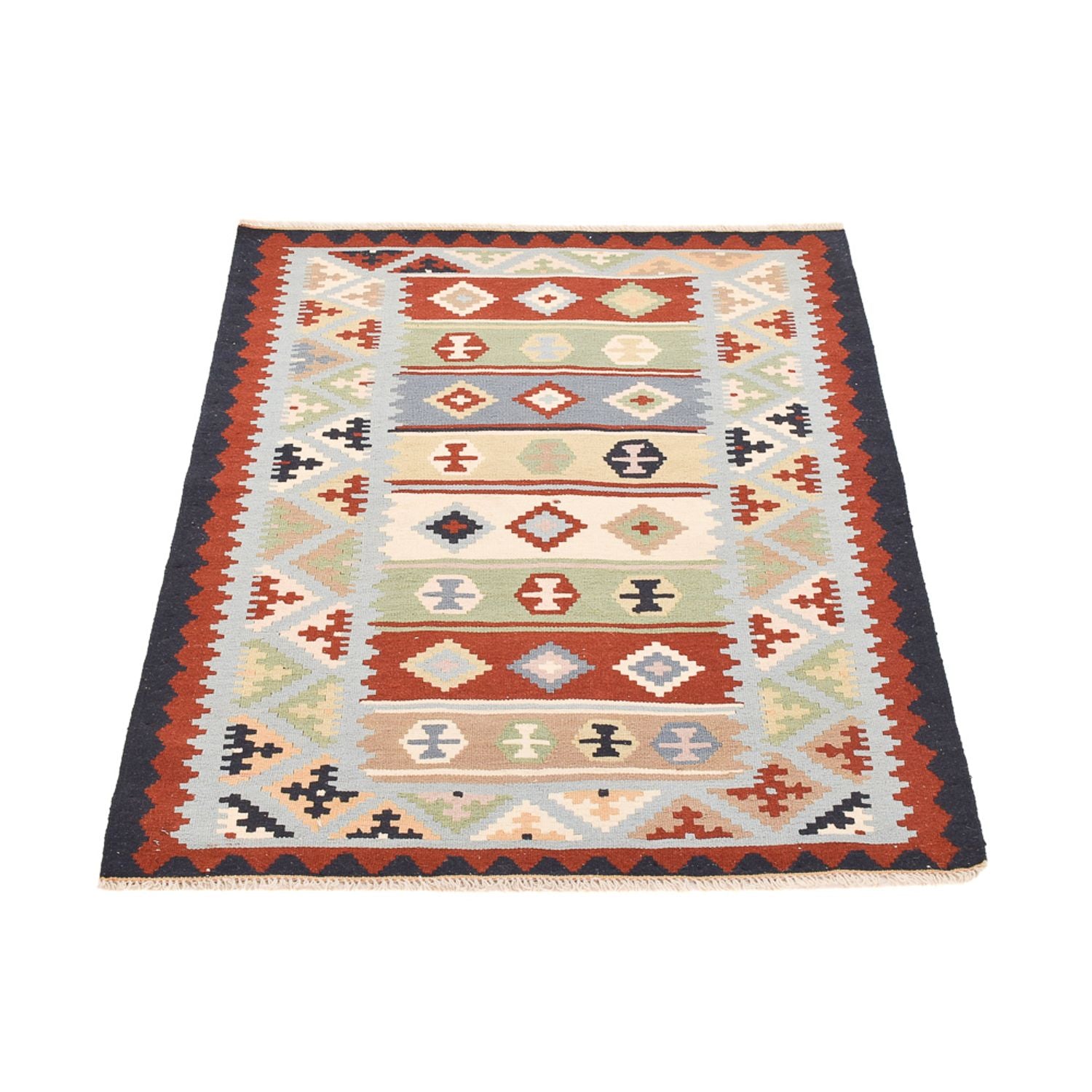 Kelim-tæppe - orientalsk - 146 x 103 cm - flerfarvet