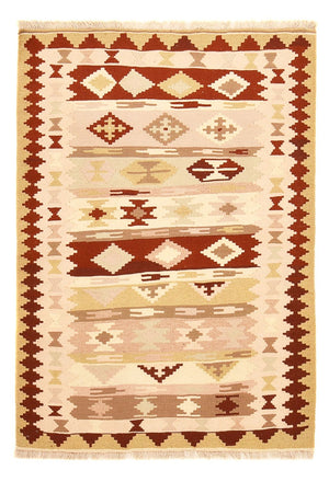 Kelim-tæppe - orientalsk - 146 x 104 cm - flerfarvet