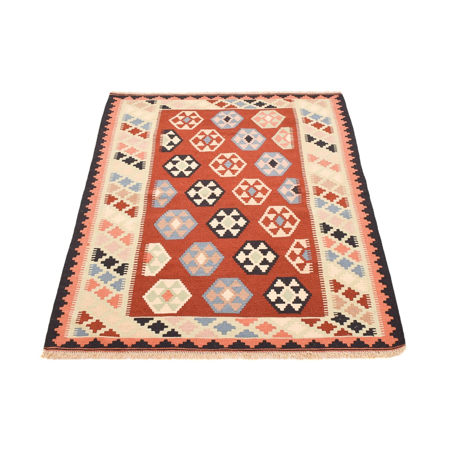 Kelim-tæppe - orientalsk - 149 x 103 cm - flerfarvet