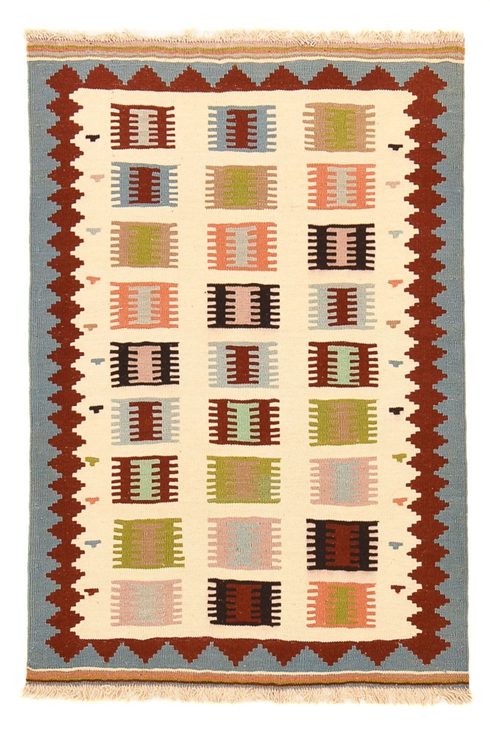 Kelim-tæppe - orientalsk - 140 x 97 cm - flerfarvet