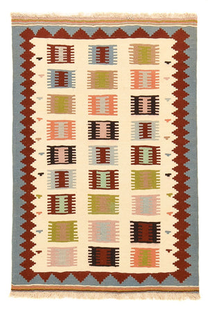 Kelim-tæppe - orientalsk - 140 x 97 cm - flerfarvet