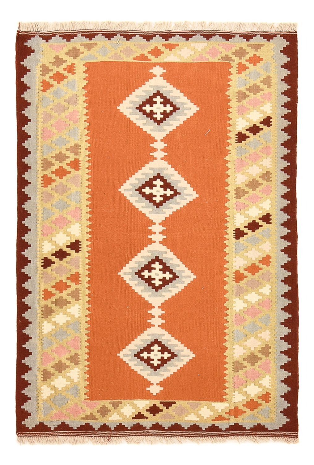 Kelim-tæppe - orientalsk - 148 x 100 cm - flerfarvet