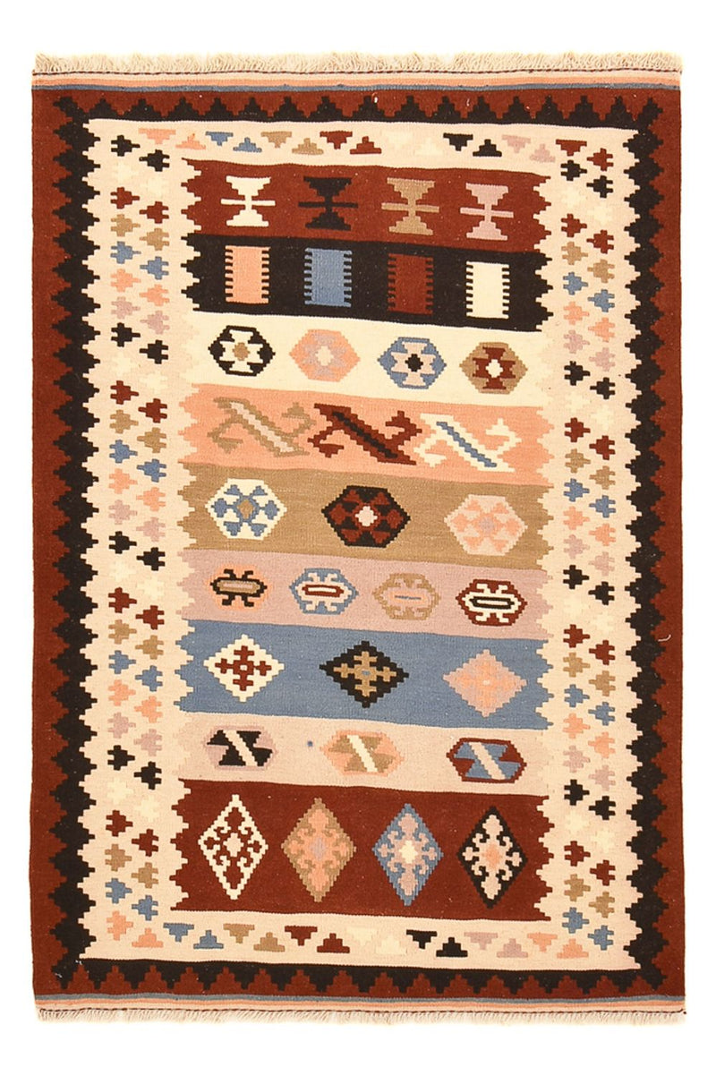 Kelim-tæppe - orientalsk - 150 x 103 cm - flerfarvet