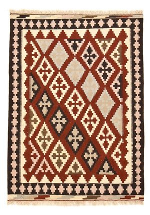 Kelim-tæppe - orientalsk - 146 x 110 cm - flerfarvet