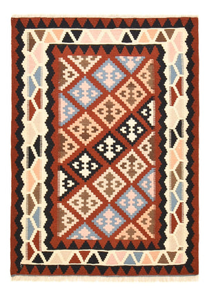 Kelim-tæppe - orientalsk - 144 x 107 cm - flerfarvet