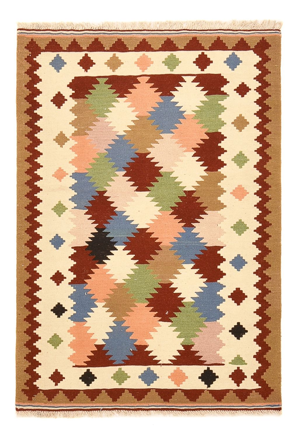 Kelim-tæppe - orientalsk - 146 x 97 cm - flerfarvet