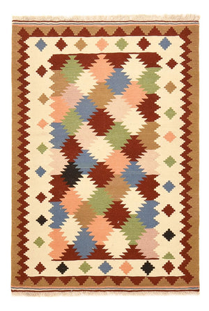 Kelim-tæppe - orientalsk - 146 x 97 cm - flerfarvet