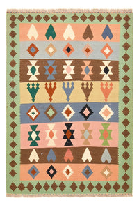 Kelim-tæppe - orientalsk - 156 x 109 cm - flerfarvet