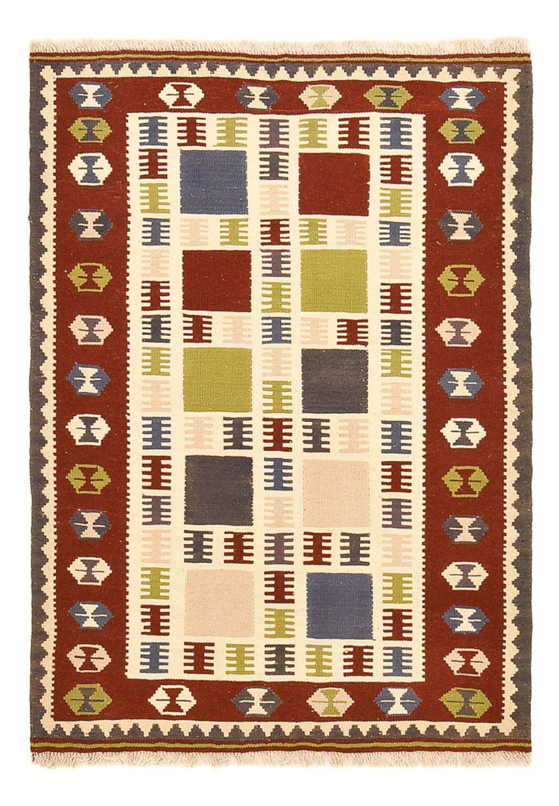 Kelim-tæppe - orientalsk - 146 x 102 cm - flerfarvet