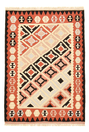 Kelim-tæppe - orientalsk - 145 x 102 cm - flerfarvet