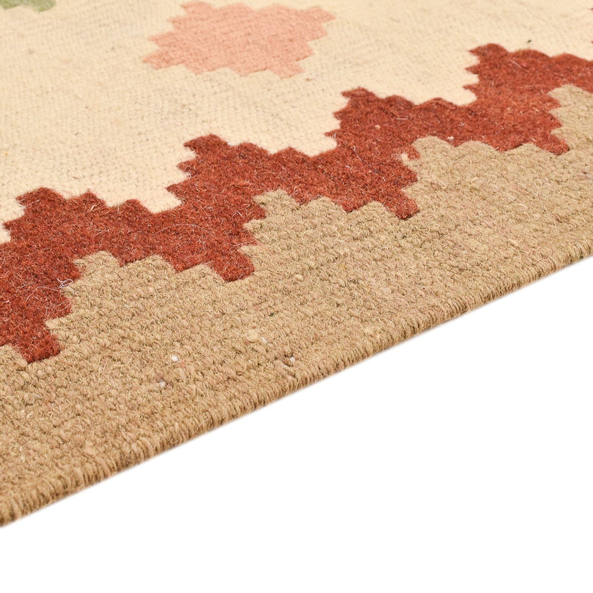 Kelim-tæppe - orientalsk - 145 x 106 cm - flerfarvet