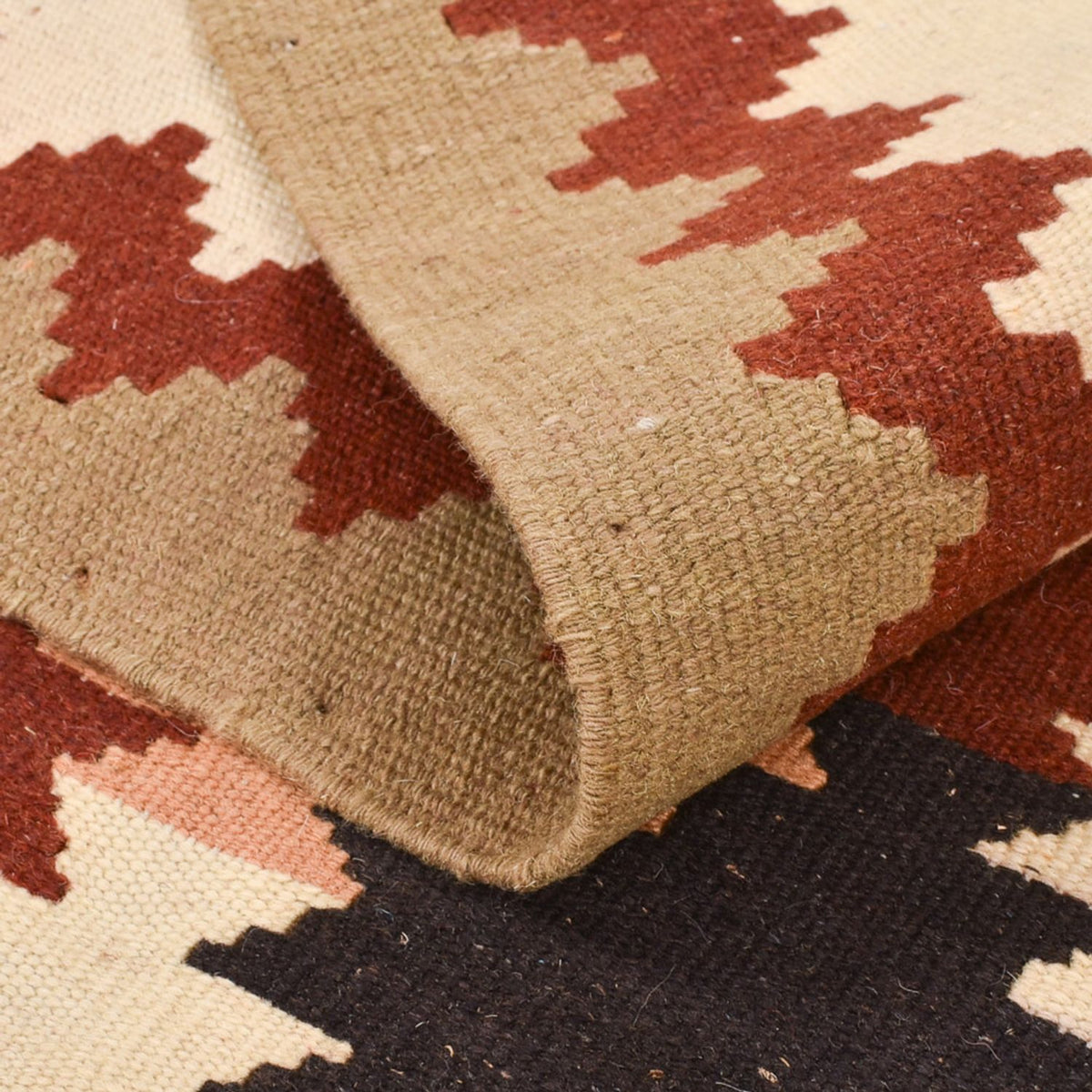 Kelim-tæppe - orientalsk - 145 x 106 cm - flerfarvet