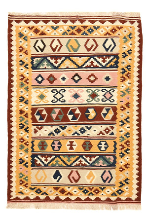 Kelim-tæppe - orientalsk - 144 x 105 cm - flerfarvet