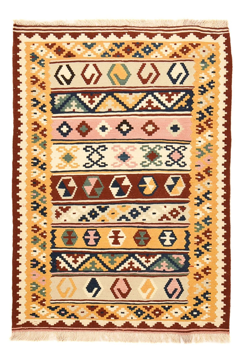Kelim-tæppe - orientalsk - 144 x 105 cm - flerfarvet