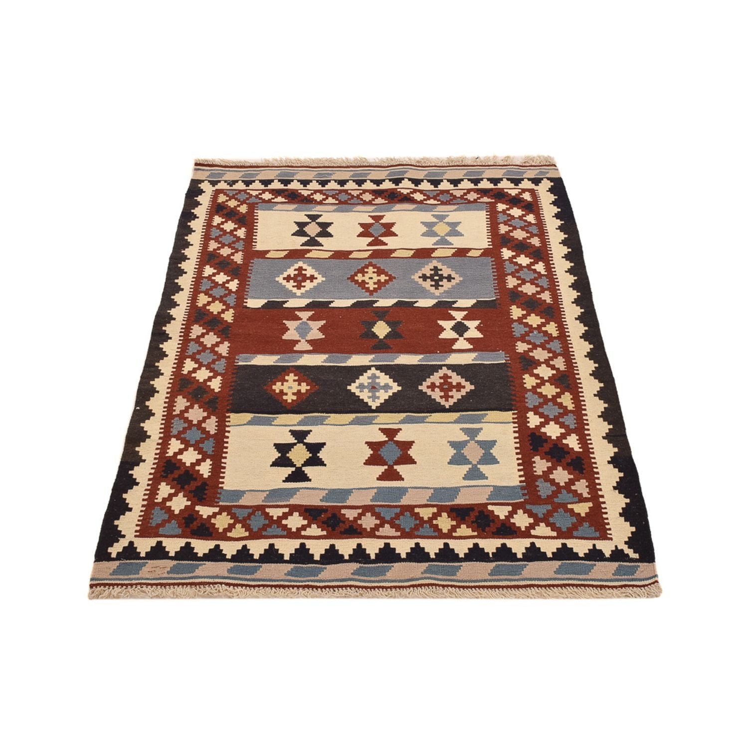 Kelim-tæppe - orientalsk - 146 x 102 cm - flerfarvet
