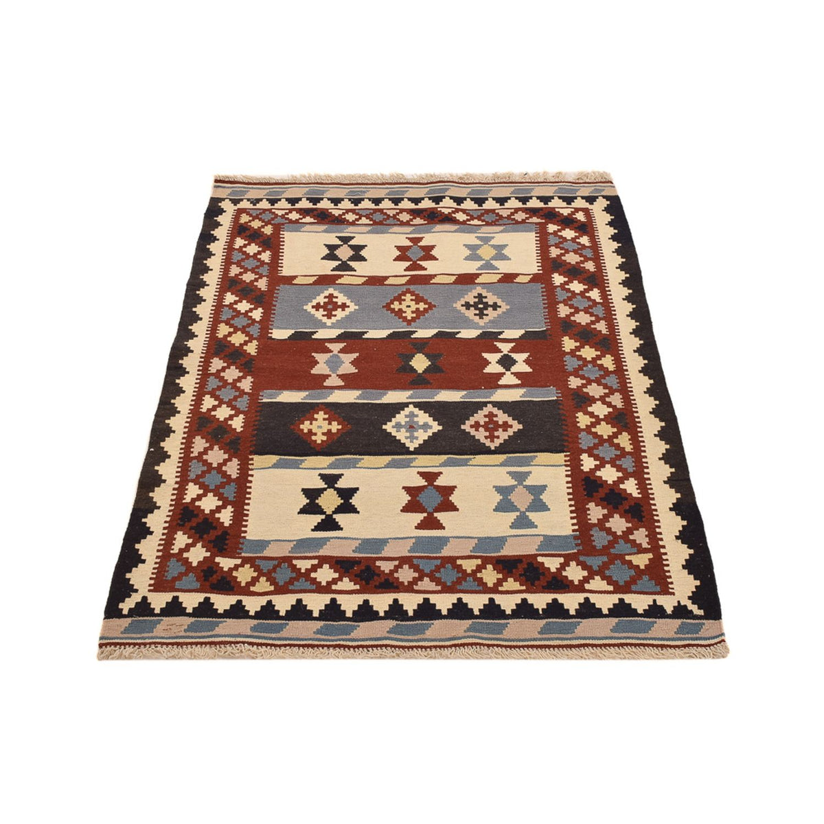 Kelim-tæppe - orientalsk - 146 x 102 cm - flerfarvet