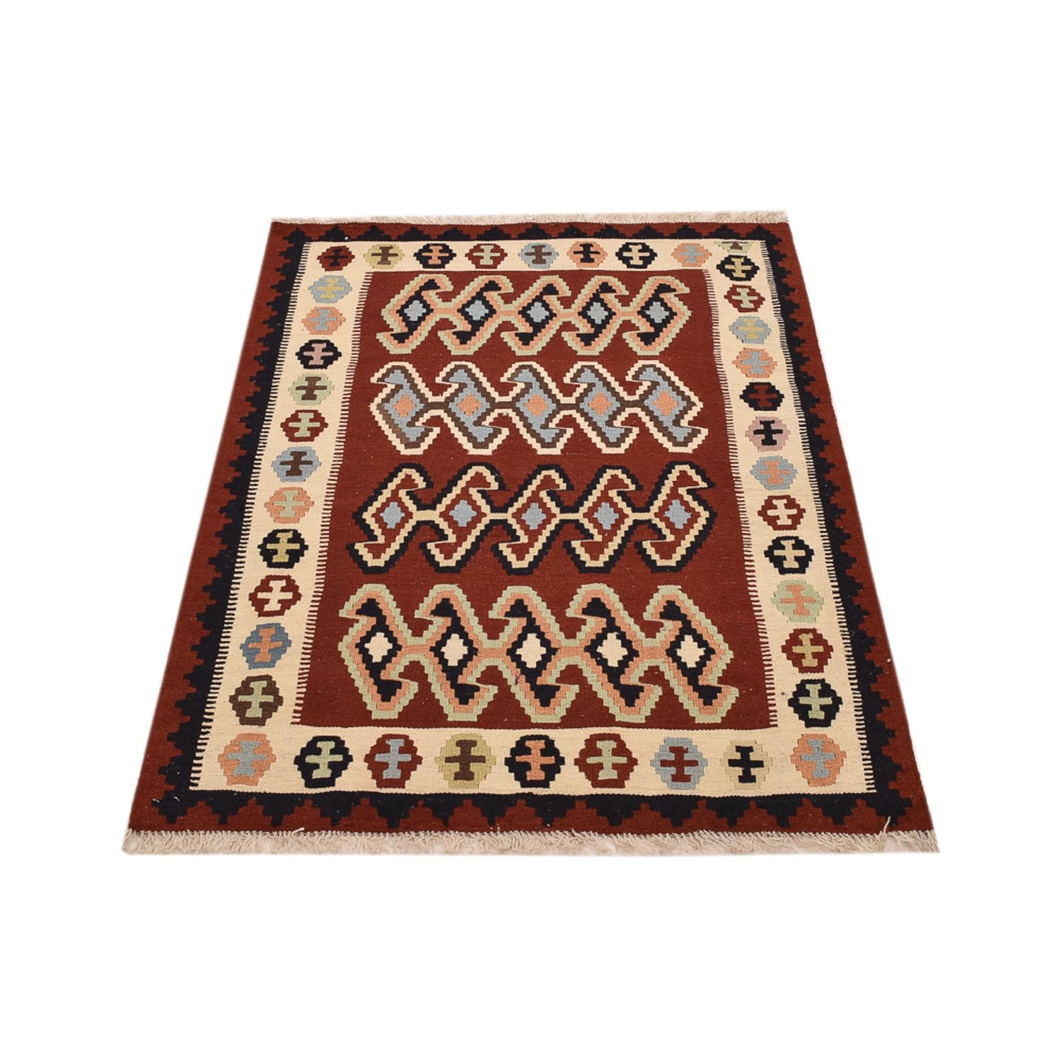 Kelim-tæppe - orientalsk - 150 x 105 cm - flerfarvet