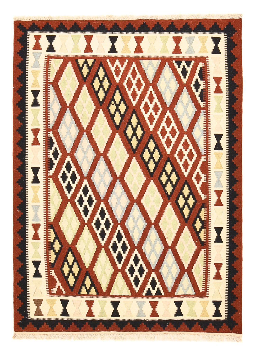 Kelim-tæppe - orientalsk - 147 x 105 cm - flerfarvet