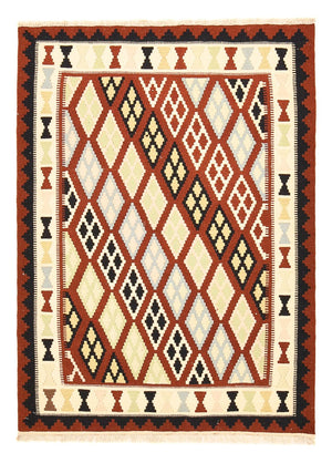 Kelim-tæppe - orientalsk - 147 x 105 cm - flerfarvet