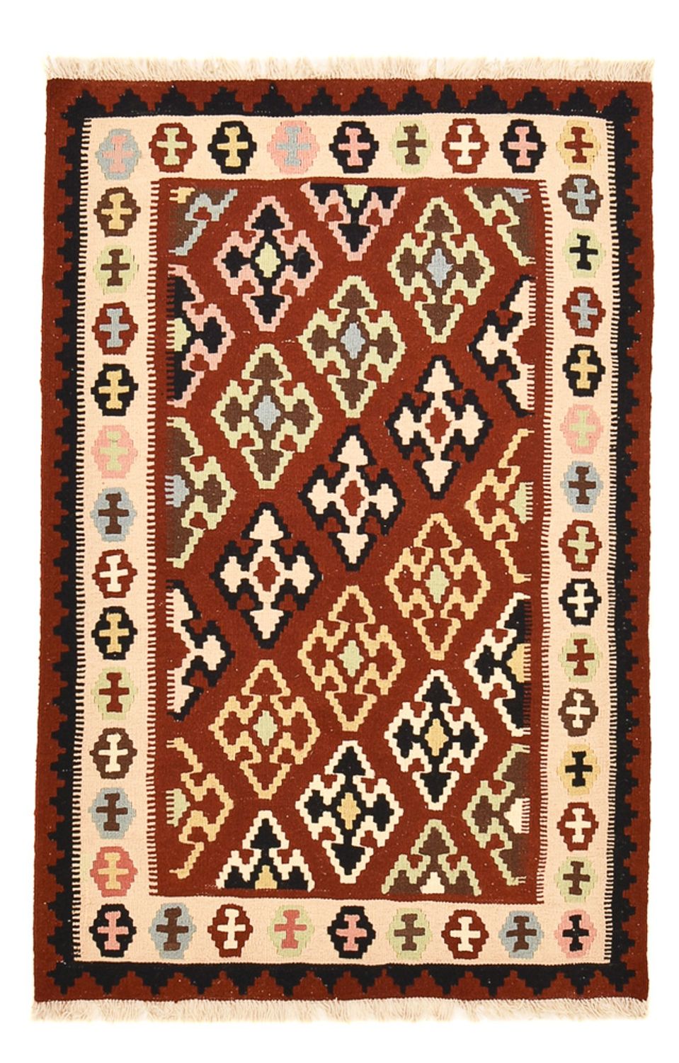 Kelim-tæppe - orientalsk - 150 x 102 cm - flerfarvet