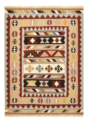 Kelim-tæppe - orientalsk - 147 x 105 cm - flerfarvet
