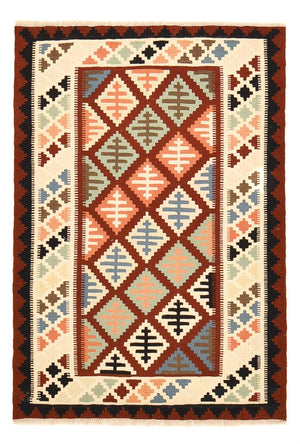 Kelim-tæppe - orientalsk - 143 x 100 cm - flerfarvet
