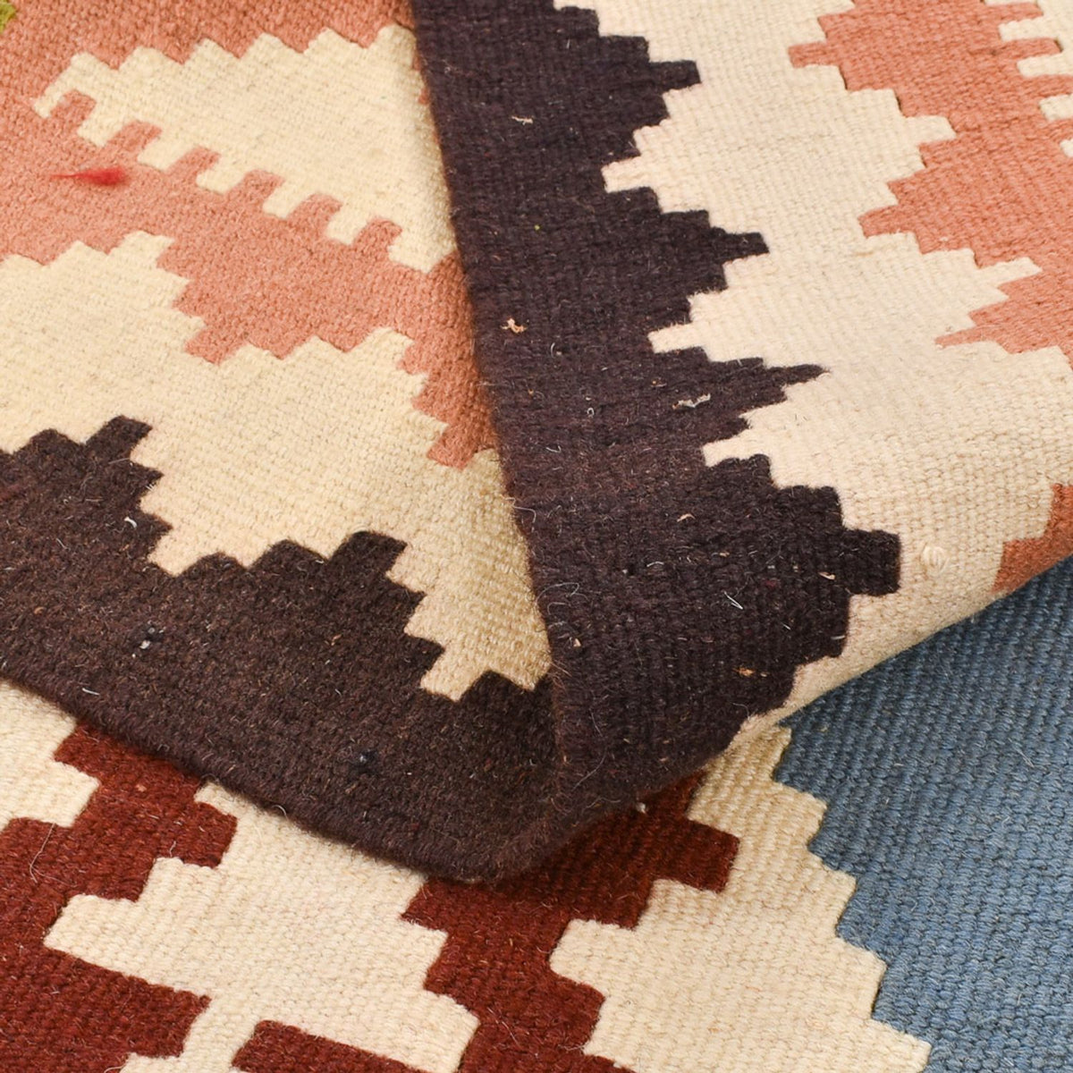 Kelim-tæppe - orientalsk - 150 x 107 cm - flerfarvet