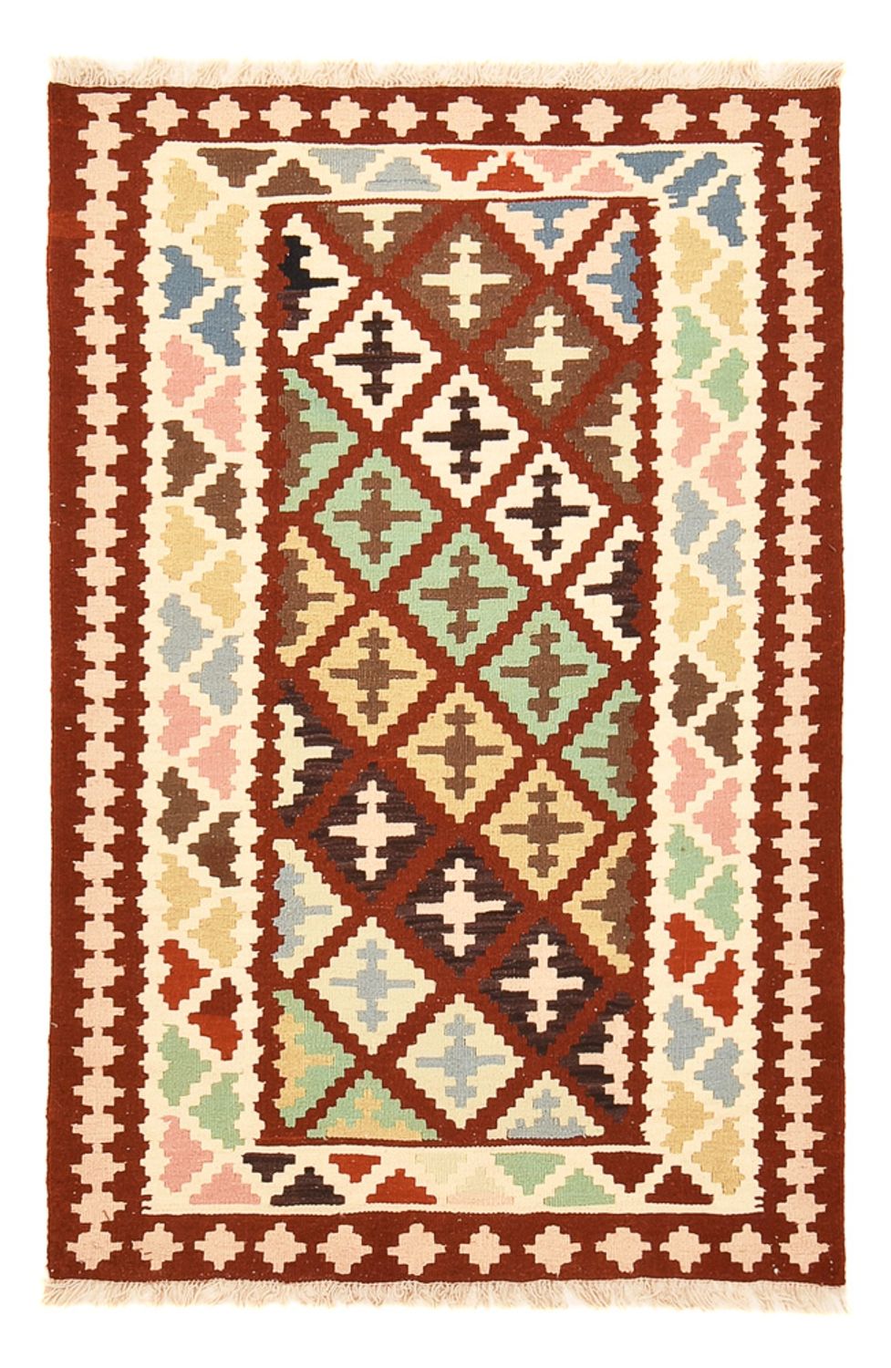 Kelim-tæppe - orientalsk - 150 x 98 cm - flerfarvet