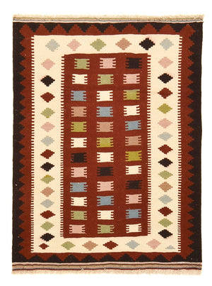 Kelim-tæppe - orientalsk - 137 x 103 cm - flerfarvet