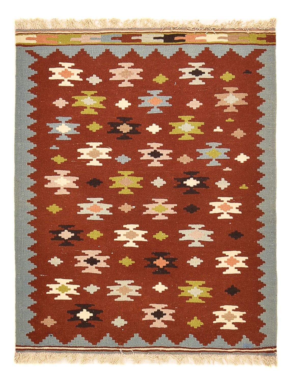 Kelim-tæppe - orientalsk - 134 x 100 cm - flerfarvet