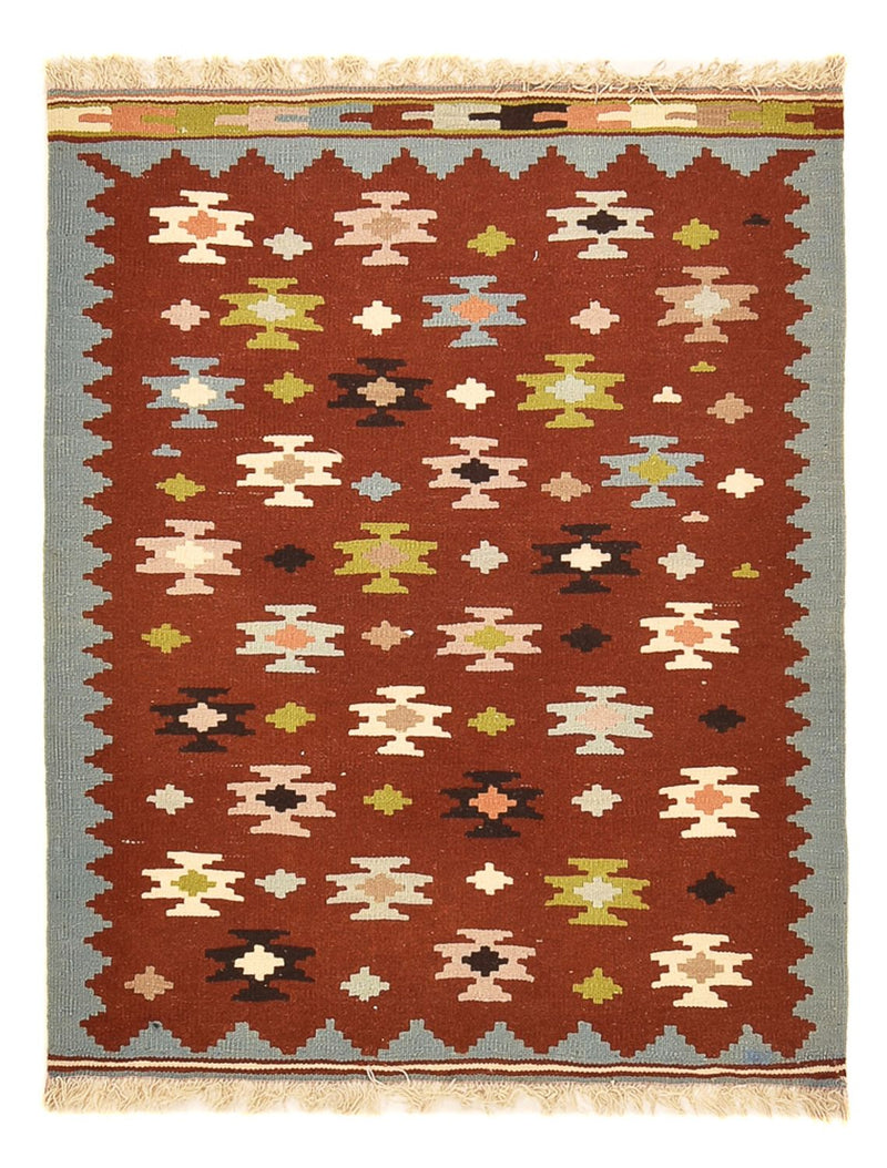 Kelim-tæppe - orientalsk - 134 x 100 cm - flerfarvet