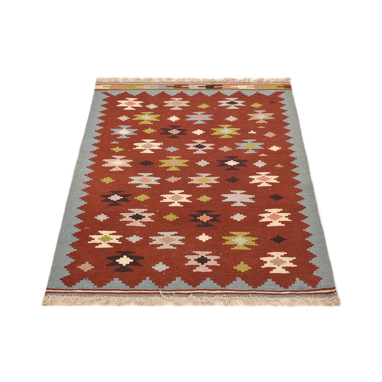 Kelim-tæppe - orientalsk - 134 x 100 cm - flerfarvet