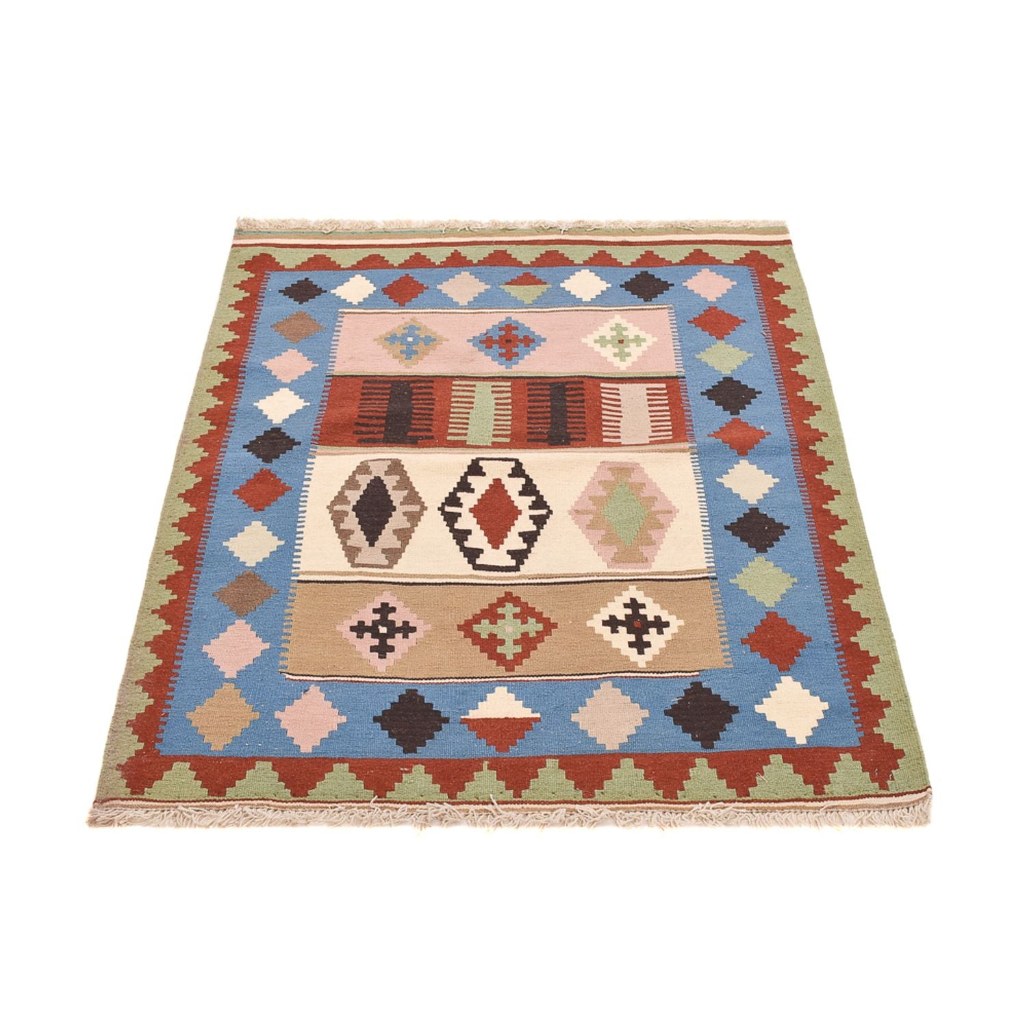 Kelim-tæppe - orientalsk - 140 x 103 cm - flerfarvet