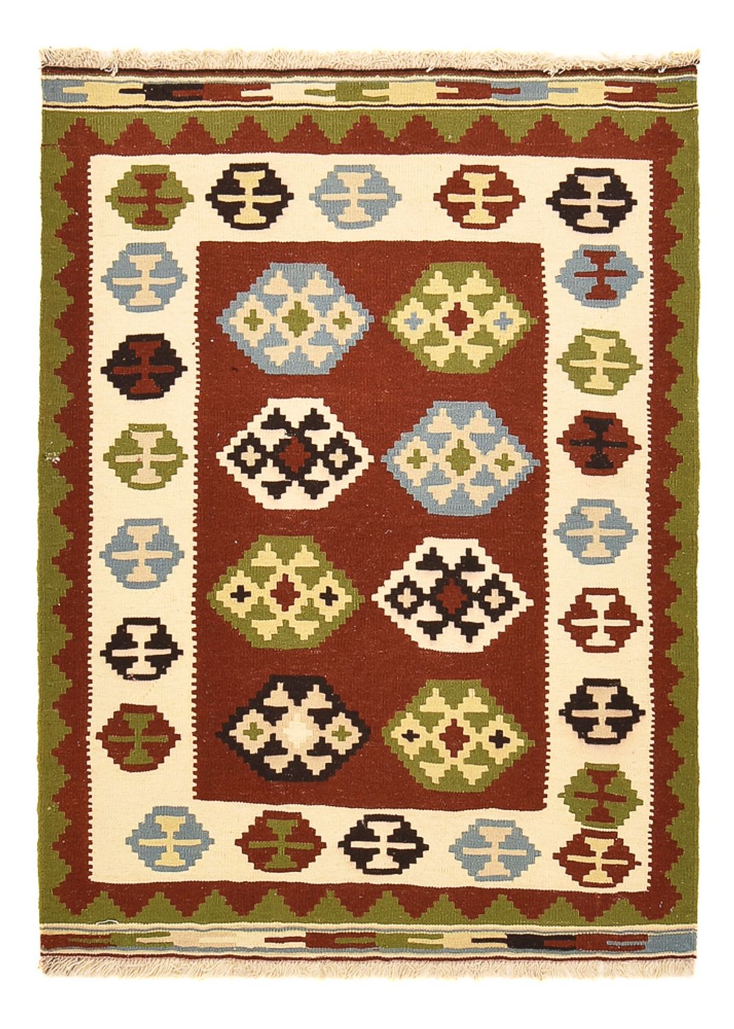 Kelim-tæppe - orientalsk - 146 x 103 cm - flerfarvet