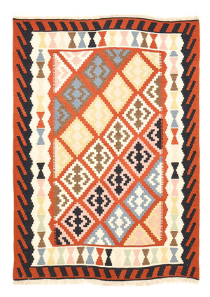 Kelim-tæppe - orientalsk - 141 x 100 cm - flerfarvet