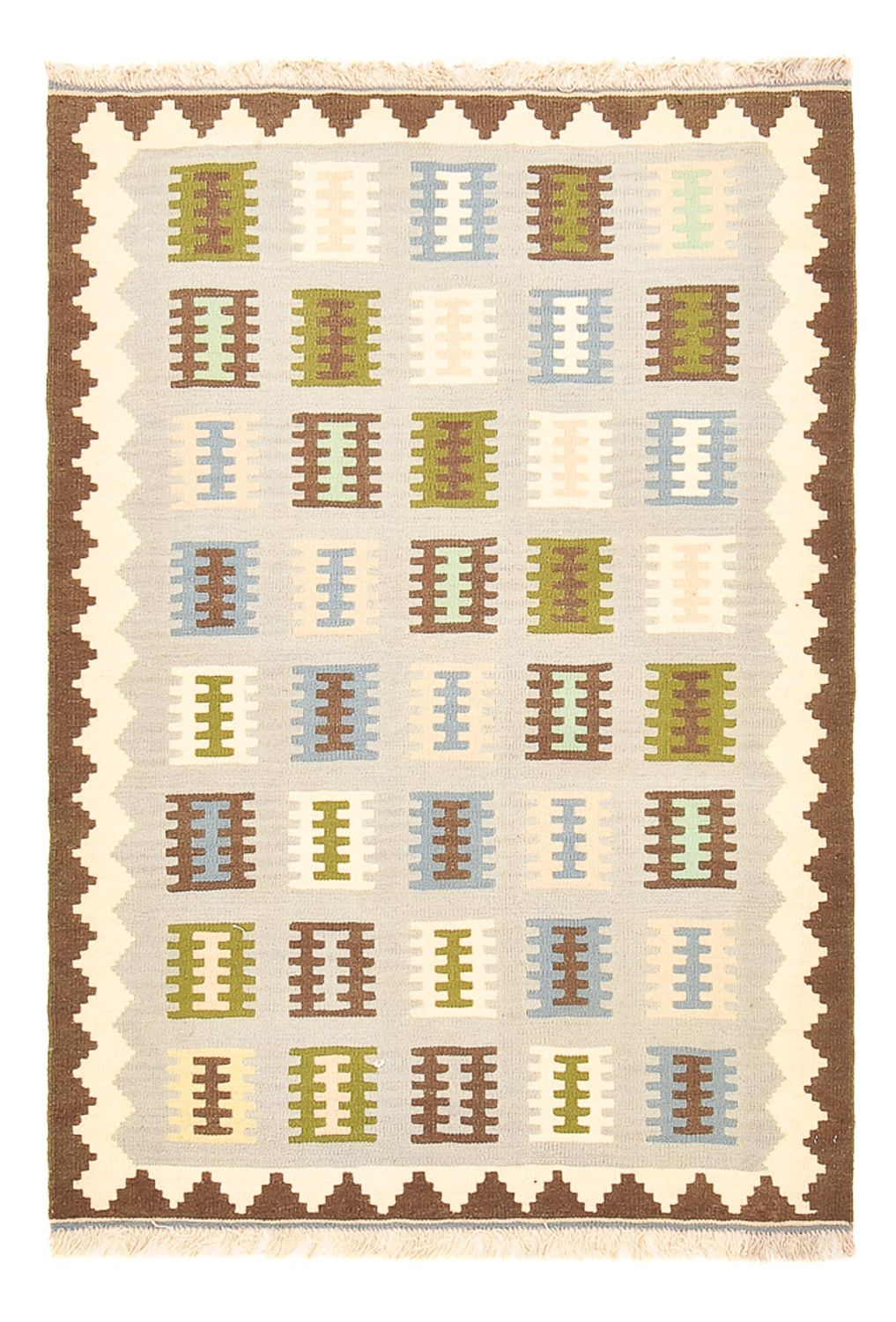 Kelim-tæppe - orientalsk - 147 x 100 cm - flerfarvet