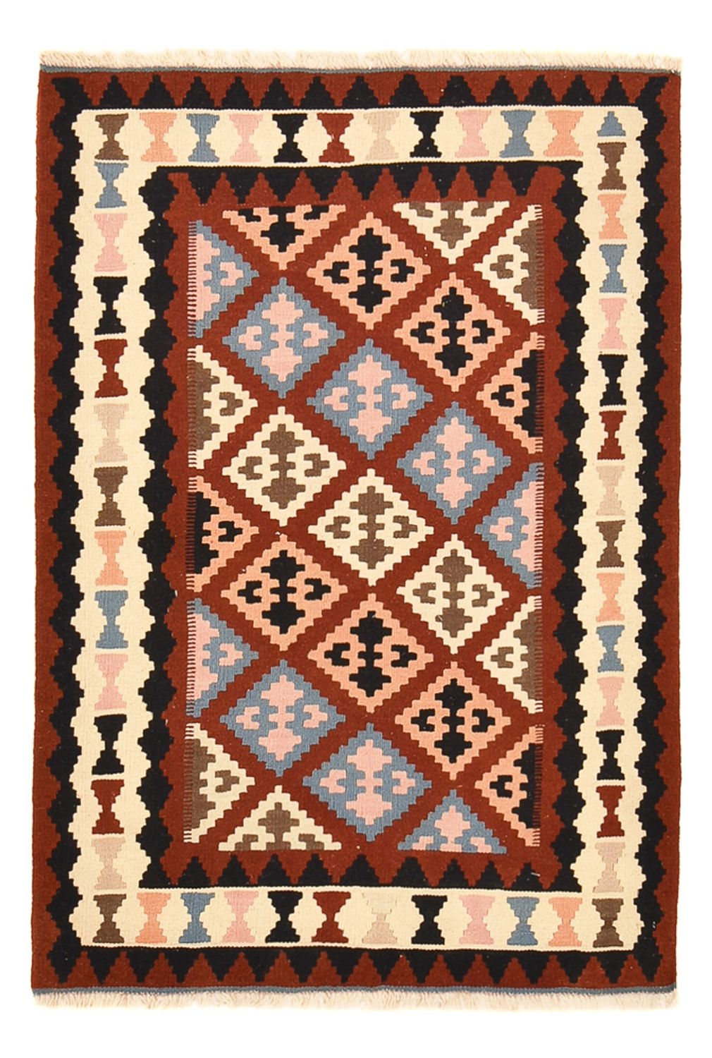 Kelim-tæppe - orientalsk - 146 x 102 cm - flerfarvet