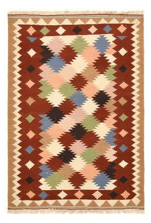 Kelim-tæppe - orientalsk - 150 x 102 cm - flerfarvet