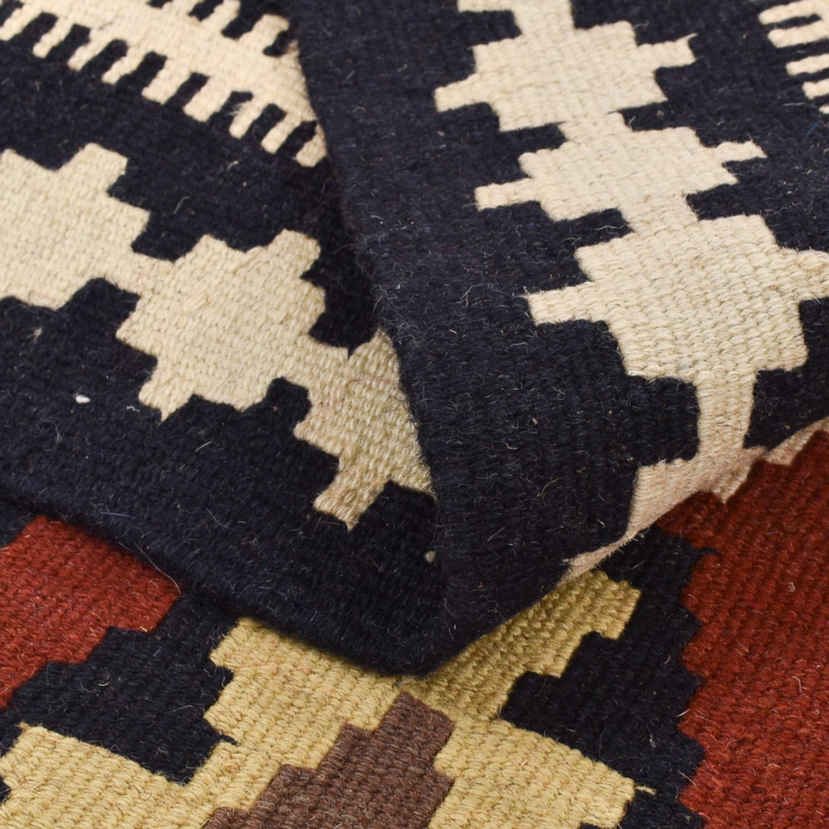 Kelim-tæppe - orientalsk - 145 x 104 cm - flerfarvet